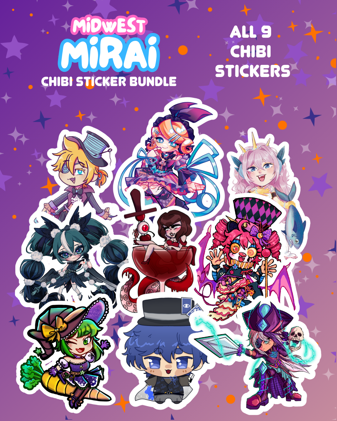PREORDER Midwest Mirai 2026 Chibi Sticker Bundle