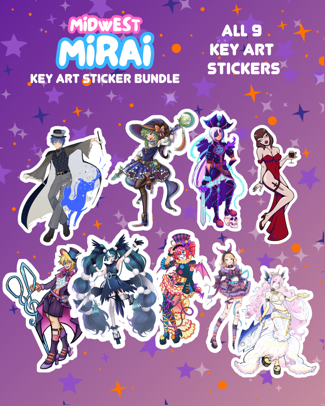 PREORDER Midwest Mirai 2026 Key Art Sticker Bundle