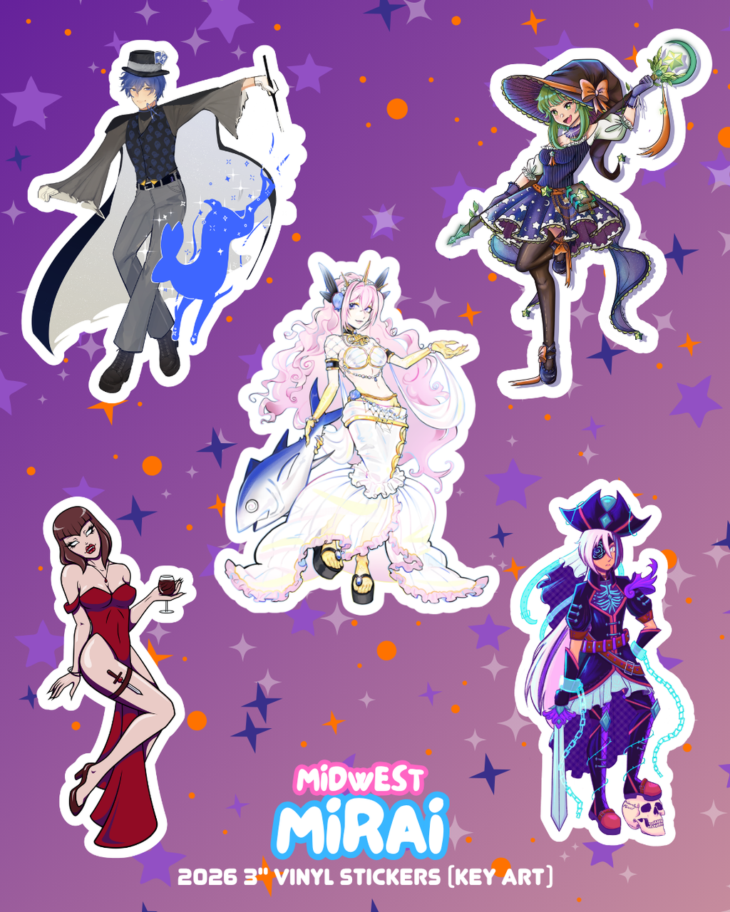 PREORDER Midwest Mirai 2026 Vinyl Stickers KEY ART